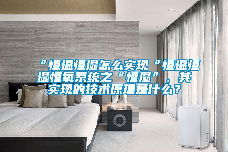 “恒溫恒濕怎么實現(xiàn)“恒溫恒濕恒氧系統(tǒng)之“恒濕”，其實現(xiàn)的技術(shù)原理是什么？