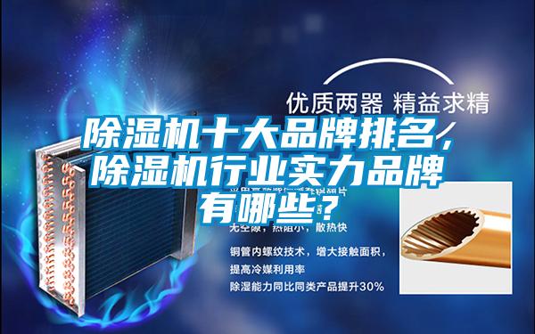除濕機十大品牌排名，除濕機行業實力品牌有哪些？